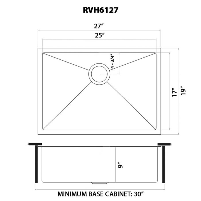 Ruvati 27-inch Undermount Satin Brass Matte Gold Stainless Steel Kitchen Sink 16 Gauge Single Bowl - RVH6127GG