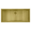Ruvati 34 x 14 inch Brushed Gold Rectangular Bathroom Sink Undermount - RVH6134GG