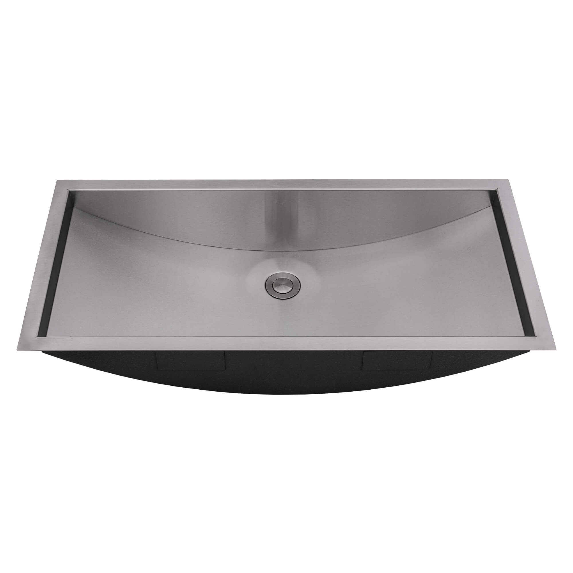 Ruvati 34 x 14 inch Brushed Stainless Steel Rectangular Bathroom