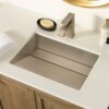 Ruvati 20 x 14 inch Brushed Stainless Steel Undermount Ramp Bathroom Sink Stainless Steel - RVH6140ST