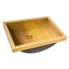 Ruvati 20 x 14 inch Semi-Recessed Drop-in Topmount Brushed Gold Rectangular Bathroom Sink - RVH6211GG