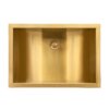 Ruvati 20 x 14 inch Semi-Recessed Drop-in Topmount Brushed Gold Rectangular Bathroom Sink - RVH6211GG