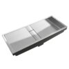 Ruvati 33 x 12 inch Brushed Stainless Steel Semi-Recessed Drop-in Topmount Ramp Bathroom Sink Stainless Steel – RVH6244ST