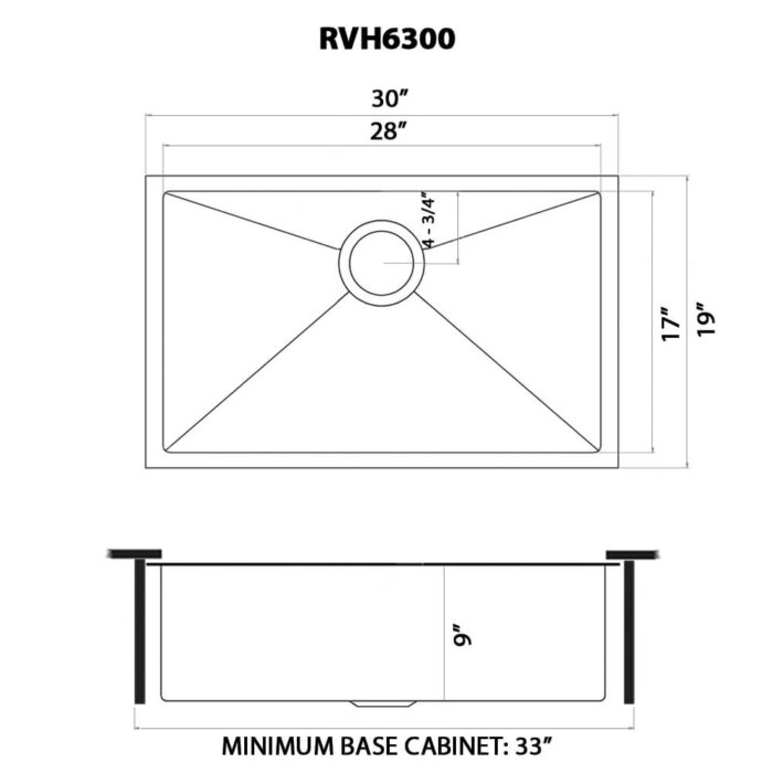 Ruvati 30-inch Undermount Satin Brass Matte Gold Stainless Steel Kitchen Sink 16 Gauge Single Bowl - RVH6300GG