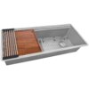 Ruvati 45-inch Workstation Two-Tiered Ledge Kitchen Sink Undermount 16 Gauge Stainless Steel - RVH6333ST Ruvati 45-inch Workstation Two-Tiered Ledge Kitchen Sink Undermount 16 Gauge Stainless Steel - RVH6333ST