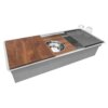 Ruvati 45-inch Workstation Two-Tiered Ledge Kitchen Sink Undermount 16 Gauge Stainless Steel - RVH6333ST Ruvati 45-inch Workstation Two-Tiered Ledge Kitchen Sink Undermount 16 Gauge Stainless Steel - RVH6333ST