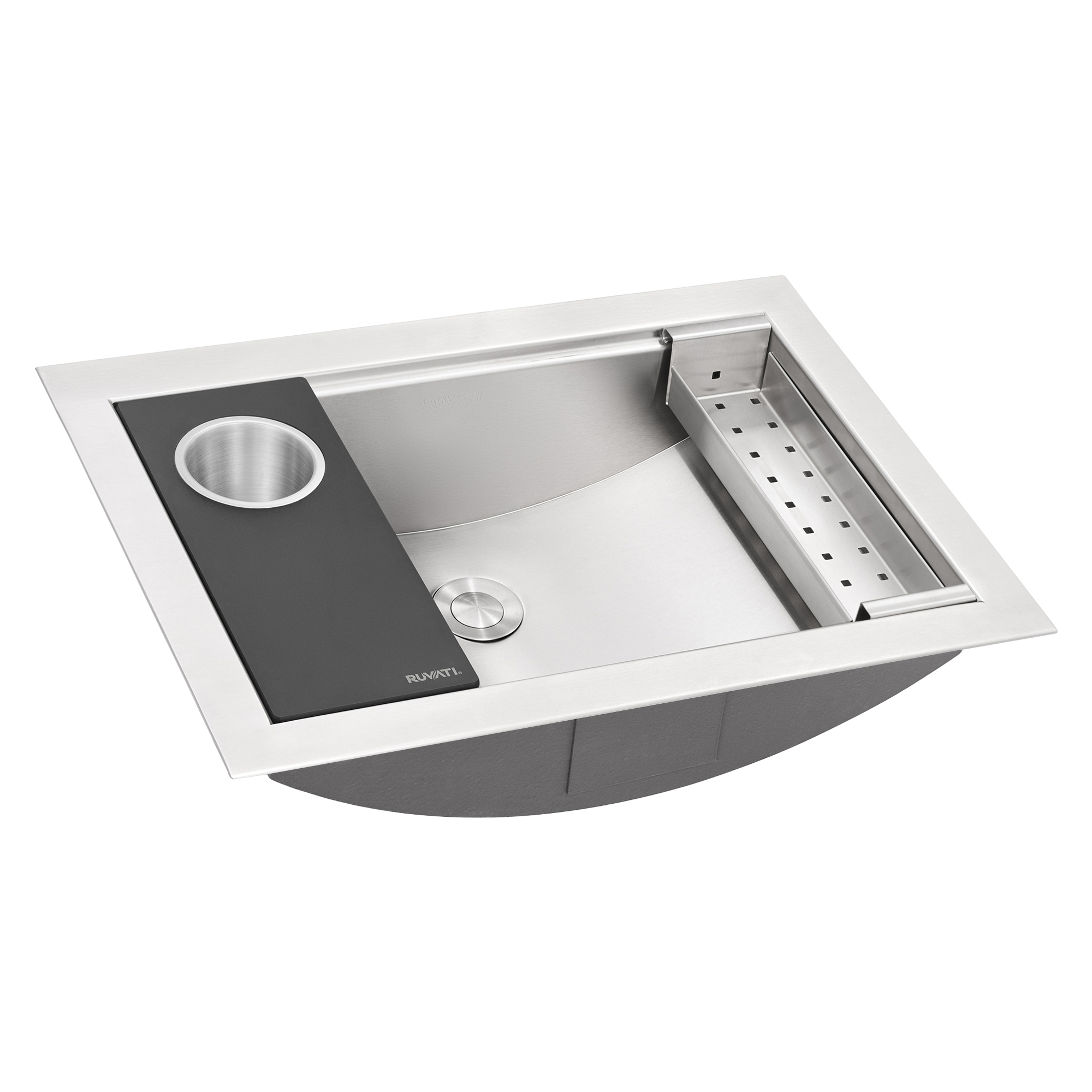 Ruvati 20 x 14 Workstation Bathroom Undermount Sink in Stainless