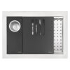Ruvati 20 x 14 Workstation Bathroom Undermount Sink in Stainless Steel - RVH6521ST