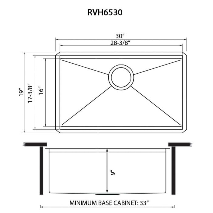 Ruvati 30-inch Polished Brass Matte Gold Workstation Undermount Kitchen Sink Single Bowl - RVH6530GG