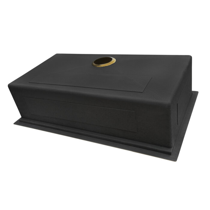 XWAG PRODUCTS X-TAGE PURE BRASS【ROUND M】 Ruvati 33 inch Matte Gold Workstation Undermount Kitchen Sink