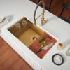 Ruvati 33 inch Matte Gold Workstation Undermount Kitchen Sink