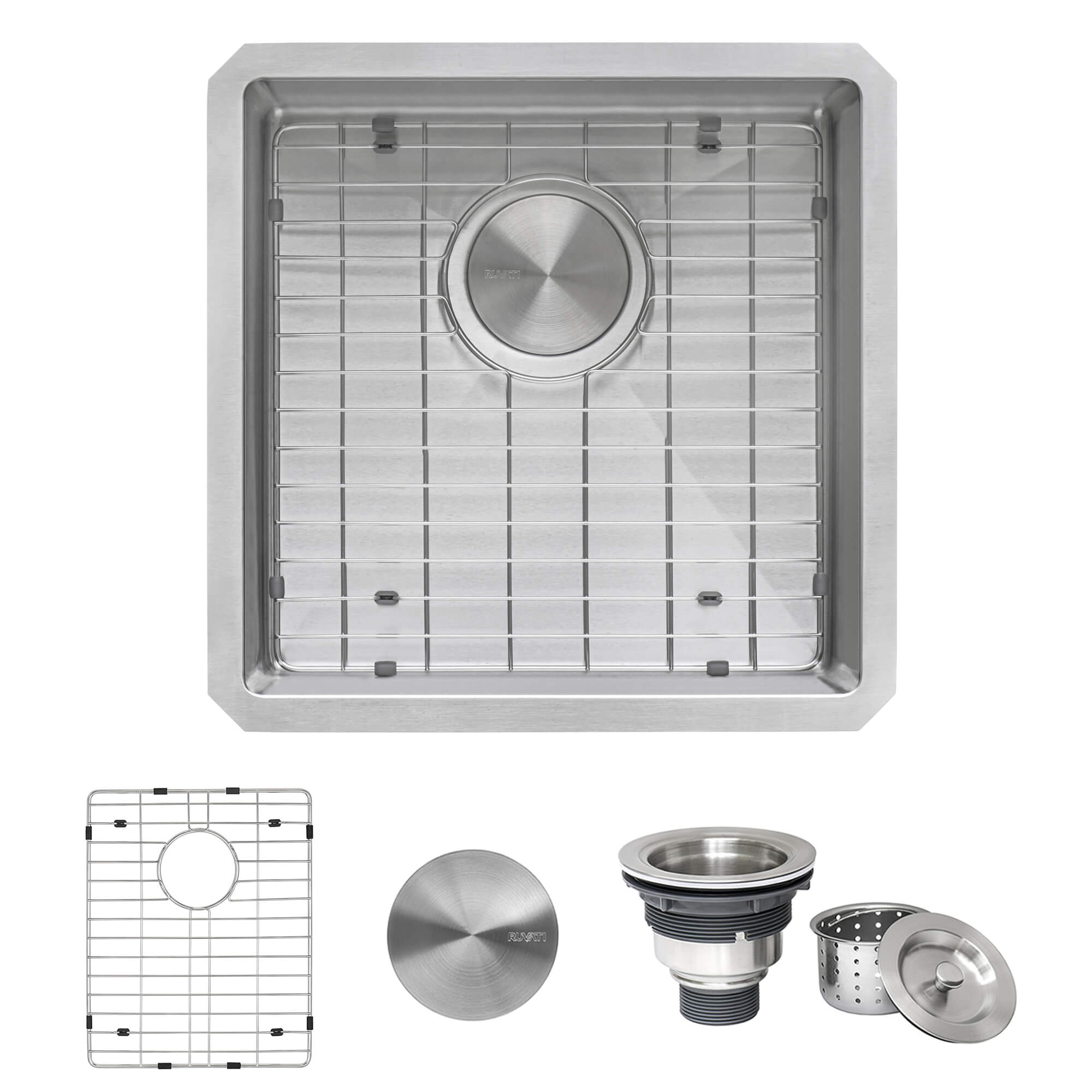 16 in. x 18 in. Single Bowl Undermount 16-Gauge Stainless Steel Bar Prep Kitchen Sink 16 in. x 18 in. Single Bowl Undermount 16-Gauge Stainless Steel Bar Prep Kitchen Sink