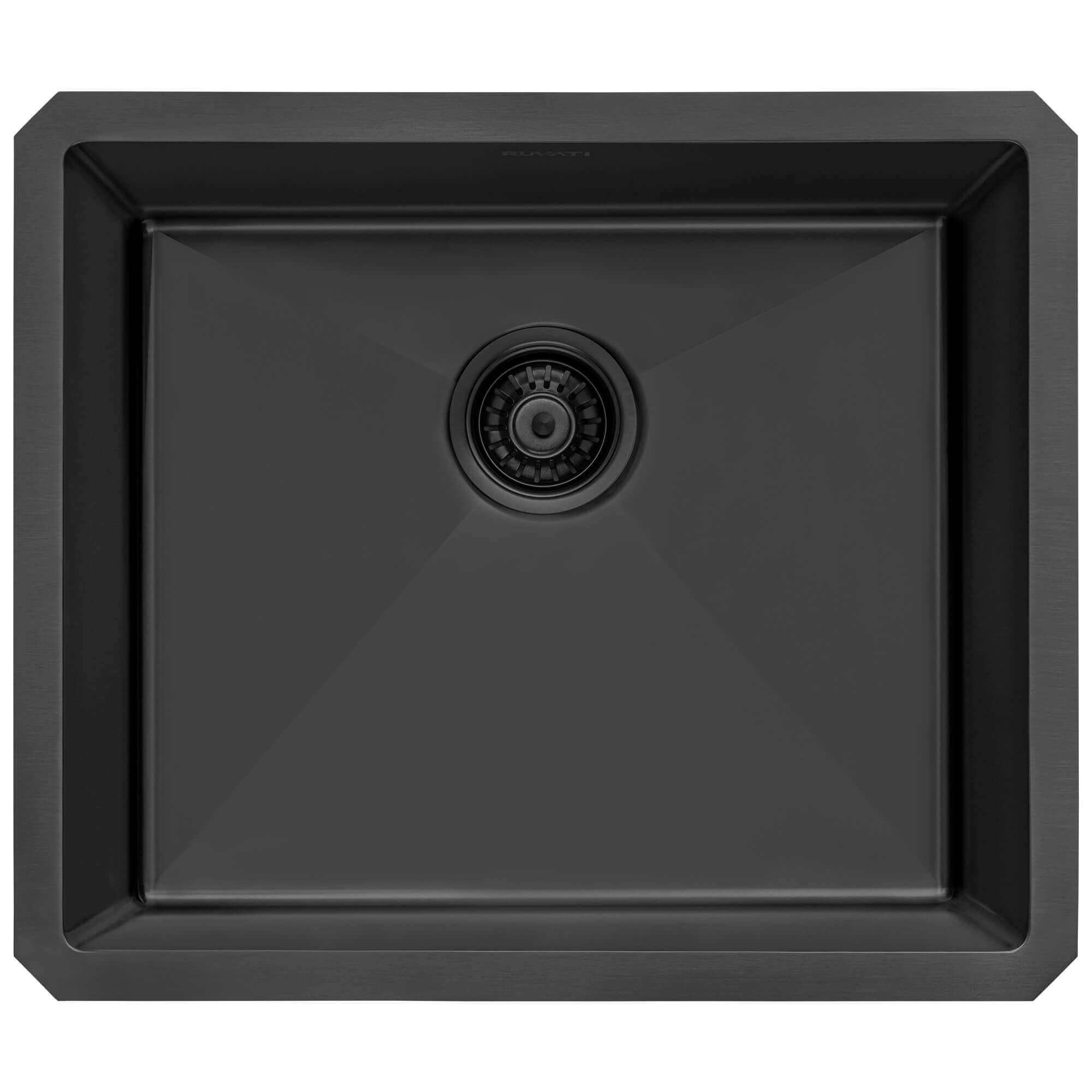 Ruvati 21-inch Gunmetal Black Stainless Steel Undermount Bar