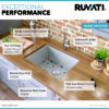 Ruvati 23-inch Undermount Stainless Steel Bar Prep Kitchen Sink 16 Gauge Rounded Corners Single Bowl - RVH7123