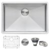 Ruvati 27-inch Undermount 16 Gauge Stainless Steel Kitchen Sink Rounded Corners Single Bowl - RVH7127