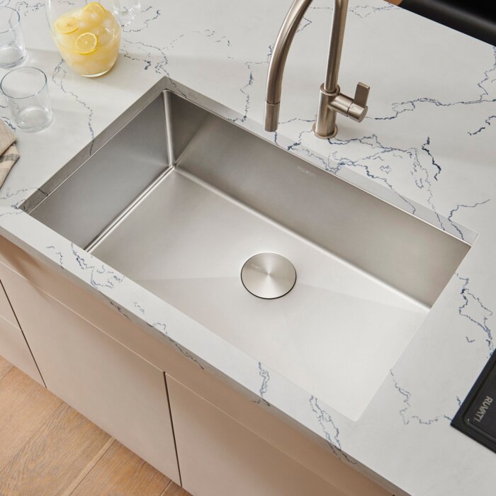 Ruvati 30-inch Undermount 16 Gauge Stainless Steel Rounded Corners Kitchen Sink Single Bowl - RVH7300