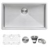 Ruvati 33-inch Undermount 16 Gauge Rounded Corners Large Kitchen Sink Stainless Steel Single Bowl - RVH7433