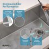 Ruvati 27-inch Slope Bottom Offset Drain Undermount Kitchen Sink Single Bowl Stainless Steel - RVH7470