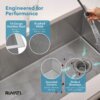 Ruvati 32-inch Slope Bottom Offset Drain Reversible Kitchen Sink Undermount 16 Gauge Stainless Steel - RVH7490 Ruvati 32-inch Slope Bottom Offset Drain Reversible Kitchen Sink Undermount 16 Gauge Stainless Steel - RVH7490