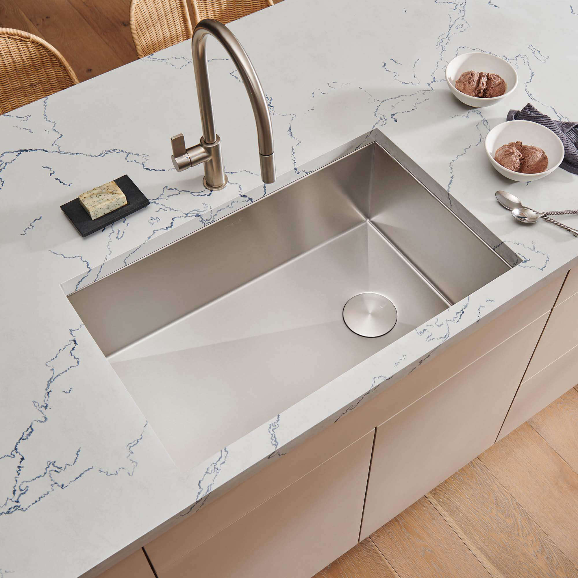 32 Inch Offset Drain Sloped Bottom Undermount Kitchen Sink Single Bowl Stainless Steel Ruvati Usa 32 Inch Offset Drain Sloped Bottom Undermount Kitchen Sink Single Bowl Stainless Steel Ruvati Usa