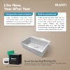 Ruvati 33 x 22 inch Workstation Ledge Drop-in 16 Gauge Rounded Corners Stainless Steel Kitchen Sink Single Bowl - RVH8003