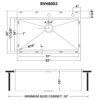 Ruvati 33 x 22 inch Workstation Ledge Drop-in 16 Gauge Rounded Corners Stainless Steel Kitchen Sink Single Bowl - RVH8003