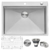 Ruvati 30 x 22 inch Drop-in Topmount 16 Gauge Stainless Steel Rounded Corners Kitchen Sink Single Bowl - RVH8009 Ruvati 30 x 22 inch Drop-in Topmount 16 Gauge Stainless Steel Rounded Corners Kitchen Sink Single Bowl - RVH8009