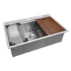 Ruvati 30 x 22 inch Workstation Drop-in Topmount Rounded Corners 16 Gauge Ledge Stainless Steel Kitchen Sink Single Bowl - RVH8030 Ruvati 30 x 22 inch Workstation Drop-in Topmount Rounded Corners 16 Gauge Ledge Stainless Steel Kitchen Sink Single Bowl - RVH8030