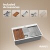Ruvati 30 x 22 inch Workstation Drop-in Topmount Rounded Corners 16 Gauge Ledge Stainless Steel Kitchen Sink Single Bowl - RVH8030 Ruvati 30 x 22 inch Workstation Drop-in Topmount Rounded Corners 16 Gauge Ledge Stainless Steel Kitchen Sink Single Bowl - RVH8030