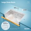 Ruvati 30 x 22 inch Workstation Drop-in Topmount Rounded Corners 16 Gauge Ledge Stainless Steel Kitchen Sink Single Bowl - RVH8030 Ruvati 30 x 22 inch Workstation Drop-in Topmount Rounded Corners 16 Gauge Ledge Stainless Steel Kitchen Sink Single Bowl - RVH8030