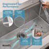 Ruvati 30 x 22 inch Workstation Drop-in Topmount Rounded Corners 16 Gauge Ledge Stainless Steel Kitchen Sink Single Bowl - RVH8030 Ruvati 30 x 22 inch Workstation Drop-in Topmount Rounded Corners 16 Gauge Ledge Stainless Steel Kitchen Sink Single Bowl - RVH8030