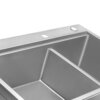 Ruvati 33 x 22 inch Workstation Drop-in 40/60 Double Bowl Topmount Rounded Corners Kitchen Sink - RVH8036