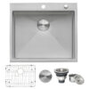 Ruvati 21 inch Drop-in Topmount Rounded 16 Gauge Stainless Steel Bar Prep Kitchen Sink Single Bowl - RVH8071