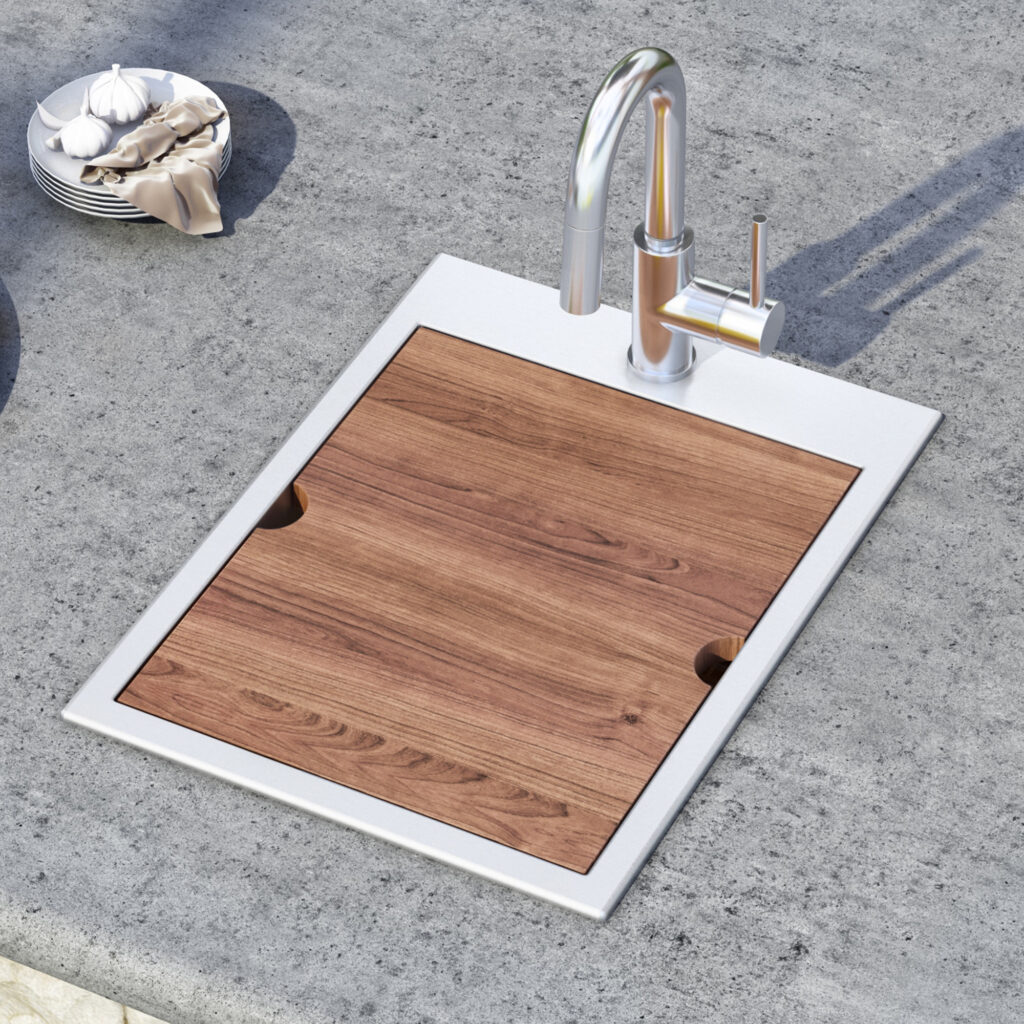 VALISY Black Bar Sink Drop In, 15x20 Inch Kitchen Sink Stainless Steel Small Topmount Workstation Kitchen Bar Sink, Single Bowl Kitchen Sink For Office Laundry Wet Bar Prep RV Outdoor Yard - View #5