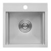 Ruvati 15 x 15 inch Workstation Drop-in Topmount Bar Prep RV Camper Van Sink 16 Gauge Stainless Steel - RVH8215
