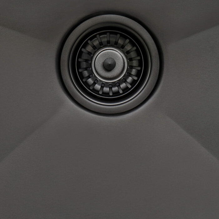 Ruvati 15 x 20 inch Gunmetal Black Stainless Steel Drop-in Topmount Bar Prep Sink Single Bowl - RVH8110BL