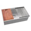 Ruvati 30-inch Workstation Ledge Undermount 16 Gauge Stainless Steel Kitchen Sink Single Bowl - RVH8310 Ruvati 30-inch Workstation Ledge Undermount 16 Gauge Stainless Steel Kitchen Sink Single Bowl - RVH8310