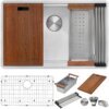 Ruvati 30-inch Workstation Ledge Undermount 16 Gauge Stainless Steel Kitchen Sink Single Bowl - RVH8310 Ruvati 30-inch Workstation Ledge Undermount 16 Gauge Stainless Steel Kitchen Sink Single Bowl - RVH8310