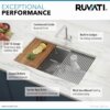 Ruvati 30-inch Workstation Rounded Corners Undermount Ledge Kitchen Sink with Accessories - RVH8320