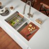 Ruvati 30-inch Workstation Ledge 50/50 Double Bowl Undermount 16 Gauge Stainless Steel Kitchen Sink - RVH8345 Ruvati 30-inch Workstation Ledge 50/50 Double Bowl Undermount 16 Gauge Stainless Steel Kitchen Sink - RVH8345