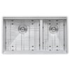 Ruvati 36-inch Workstation 60/40 Double Bowl Undermount 16 Gauge Stainless Steel Kitchen Sink - RVH8359