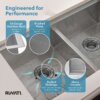 Ruvati 36-inch Workstation 60/40 Double Bowl Undermount 16 Gauge Stainless Steel Kitchen Sink - RVH8359