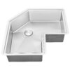 Ruvati Roma Pro Corner Workstation Stainless Steel Undermount Kitchen Sink - RVH8410ST
