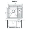 Ruvati Glass Rinser and Sink Combo 22 inch Workstation for Wet Bar Bottle Washer Undermount - RVH8542ST
