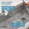 Ruvati 30-inch Workstation Slope Bottom Offset Drain Undermount 16 Gauge Kitchen Sink - RVH8584 Ruvati 30-inch Workstation Slope Bottom Offset Drain Undermount 16 Gauge Kitchen Sink - RVH8584