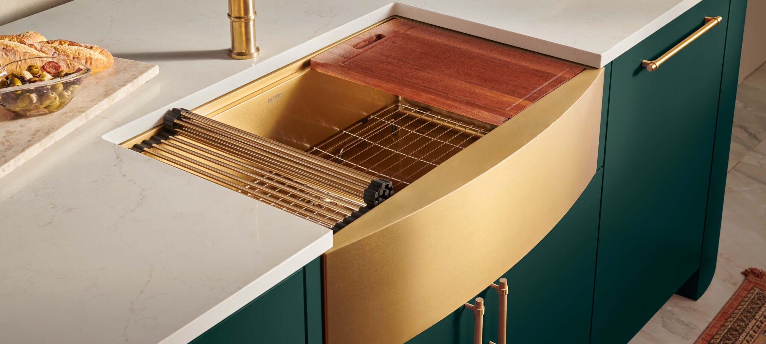 Gold Sinks For A Kitchen Glow Up