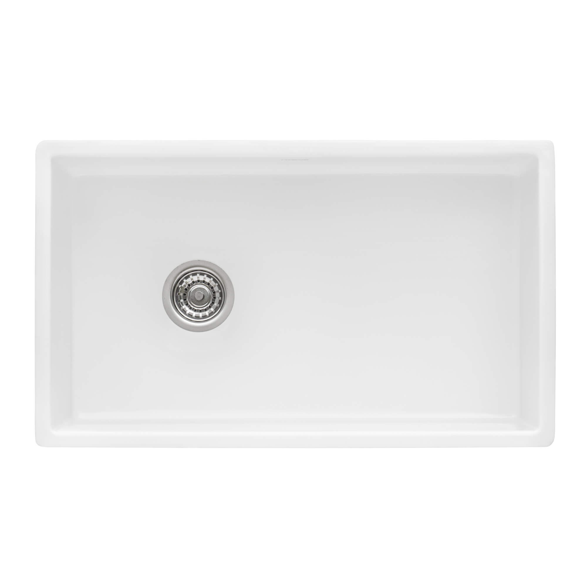 30 in. Single Bowl Farmhouse Fireclay Kitchen Sink with Left Offset Drain in White