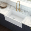White Fireclay Apron-Front Sink