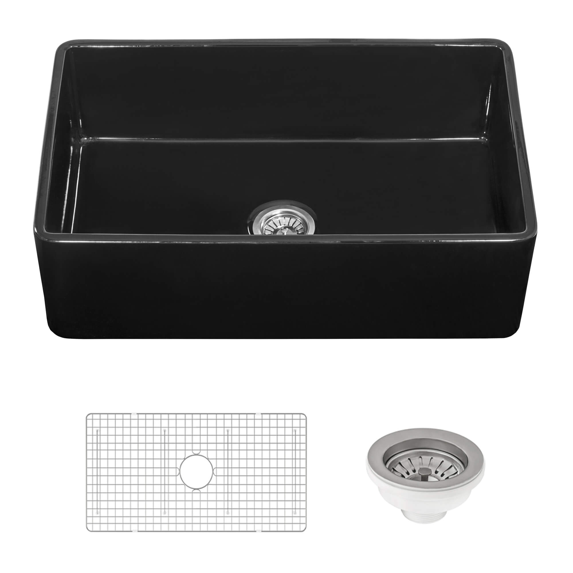 30 in. x 20 in. Fireclay Reversible Farmhouse Apron-Front Single Bowl Kitchen Sink in White 30 in. x 20 in. Fireclay Reversible Farmhouse Apron-Front Single Bowl Kitchen Sink in White