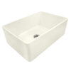 Ruvati 30 x 20 inch Fireclay Reversible Farmhouse Apron-Front Kitchen Sink Single Bowl - Biscuit - RVL2100BS